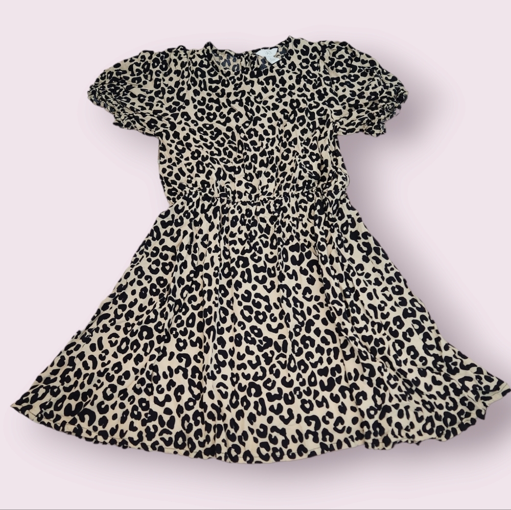 1901 Girls Leopard Print Dress Cheetah